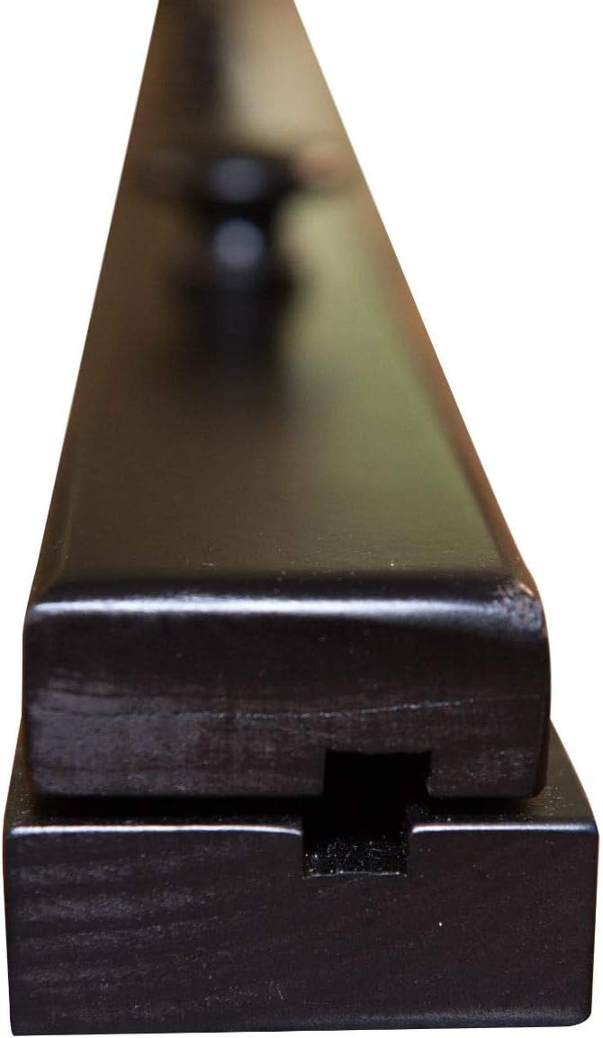 RRD Quilt Hanger for Wall for Display - Amish Made Wooden Quilt Rack Wall Mount - Rustic Tapestry Quilt Wall Hangers (Maple Wood, Ebony Stain, 72" Long)