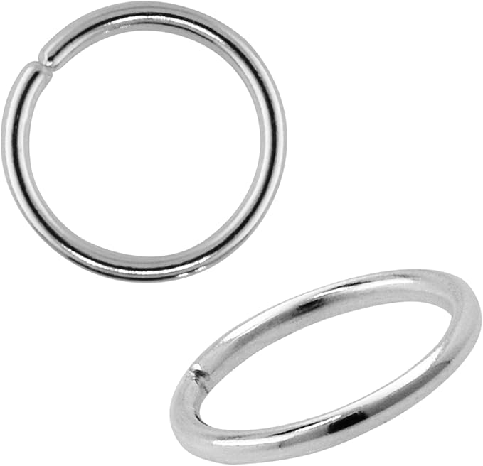 Mandala Crafts Assorted Stainless Steel Jump Rings Jewelry Findings Metal O Rings for Jewelry Making Supplies - 3000 Small Open Jump Rings Kit for Necklace Earring