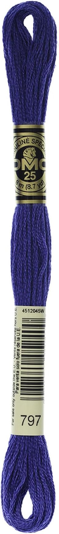 Generic DMC 6-Strand Embroidery Cotton Bundle - Royal Blue Color Family - 3 Skeins of Thread - 8.7yd Skeins