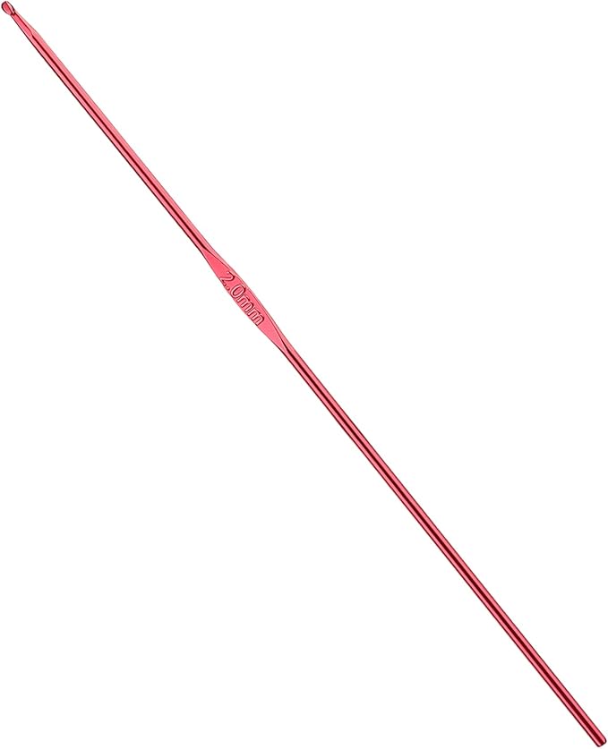 2mm Aluminum Crochet Hook, Smooth Crochet Needles, Knitting Needles for Yarn Craft, Great Handmade DIY Present for Friends, Random Color