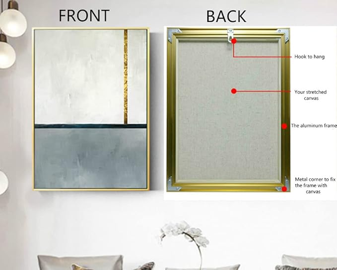 DIY Metal Floating Frame for customized Size Canvas Painting Art,1 1/4"(3.2cm) Depth, Floater Frame,Need To Quote Base On Size