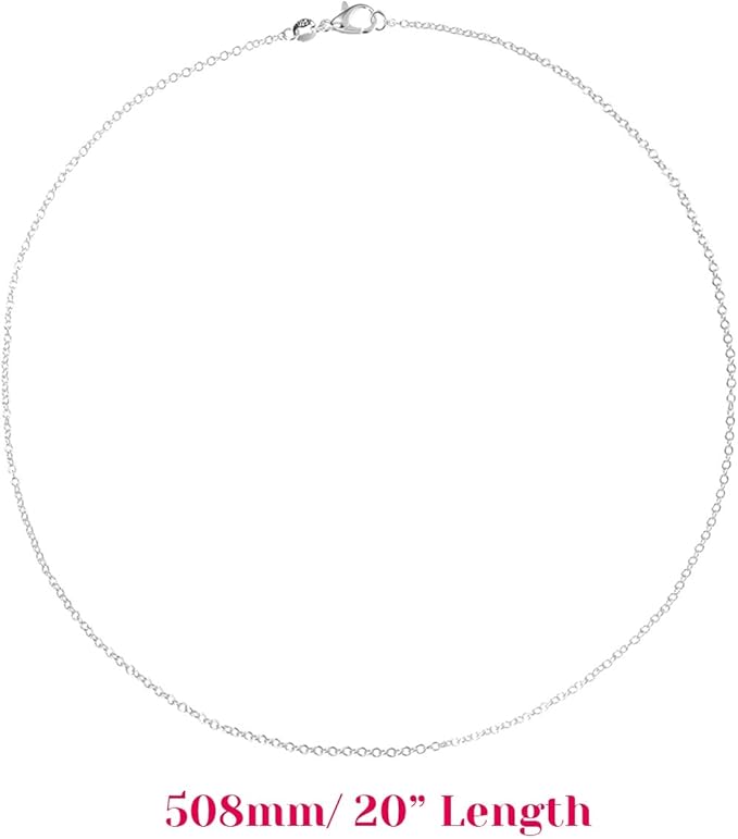 selizo 30 Pack Chain Necklace Bulk Jewelry Making Chains Silver Plated Necklace Chains for Necklace Jewelry Making, 1.2 mm (20 Inches)