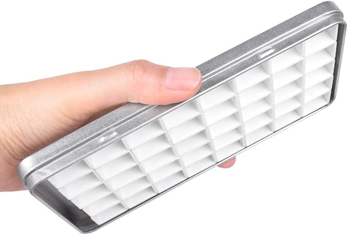40Pcs Empty Half Pans with Magnetic Stripe Watercolor Paint Travel Tin Palette Case, Artist Paints Kits for DIY Watercolor Oils or Acrylics Painting Art Drawing