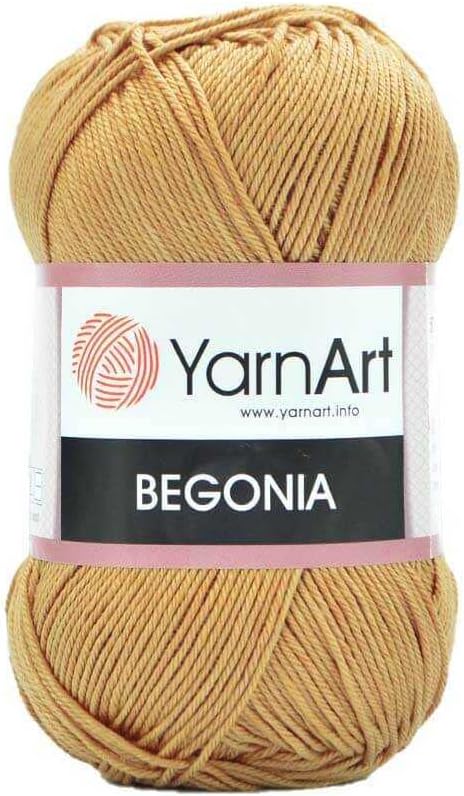 Yarnart Begonia, 100% Mercerized Cotton, 1.76 Oz (50g) / 185 Yrds (169m) Fine Sport: 2, amigurumi Yarn, Summer Yarn (5529)