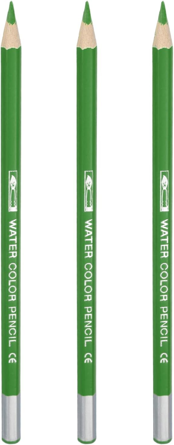PATIKIL Watercolor Pencils, Emerald Green Color Pencil Set Sketch Coloring Drawing Colored Pencils Bulk Artist Drawing Supplies for Adult Coloring Book Blending, 3 Pcs