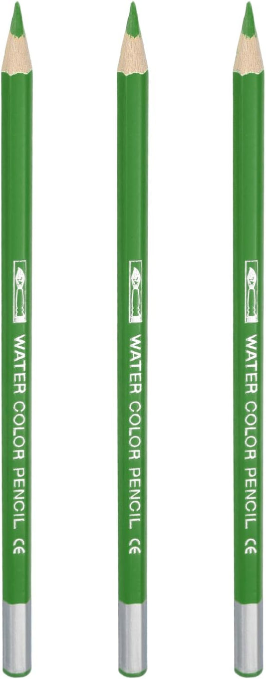 PATIKIL Watercolor Pencils, Emerald Green Color Pencil Set Sketch Coloring Drawing Colored Pencils Bulk Artist Drawing Supplies for Adult Coloring Book Blending, 3 Pcs