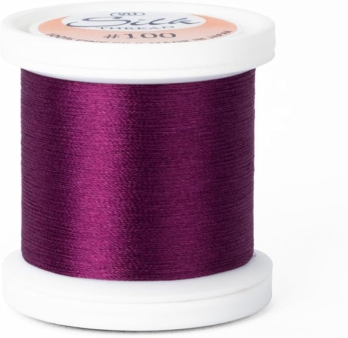YLI Threads Silk Thread – 100 wt Fine Japanese Silk for Appliqué, EPP, and Quilting - Magenta