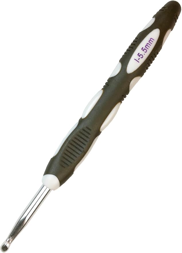 Mdoker Size I/9(5.5mm) Crochet Hook,Extra Long Crochet Hooks Needles for Arthritic Hands,Ergonomic Grip Soft Handles for Beginners and Experiecced Crochet Lover,Comfortable/Smooth/Ergonomic