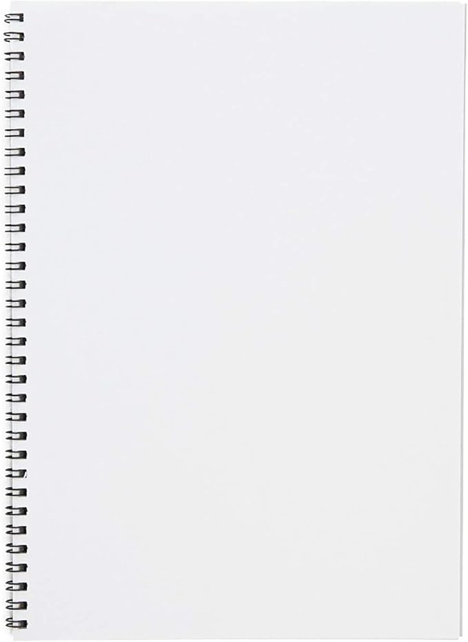 Maruman ZUAN Sketchbook, A4, 8.27" x 11.69", Classic Drawing Paper Sketchbook Pad, 24 Pages of Acid-Free Textured Paper for Sketching, Durable Twin-Wire Binding, Made in Japan