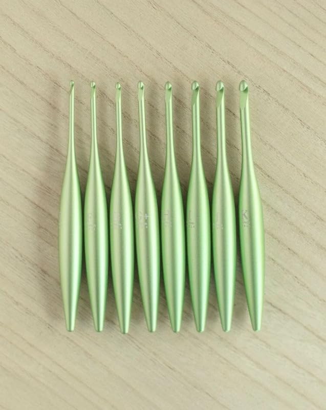 Furls Crochet Hook, Limited Edition Matte Pistachio Streamline Metal, Ergonomic Handle Crochet Hooks 7" (Matte, H - 5.00MM)