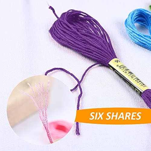FALIDI Embroidery Floss Kit - 24 Skeins Premium Cross Stitch Thread for Knitting, Embroidery, Cross Stitch & Craft Projects (Purple)