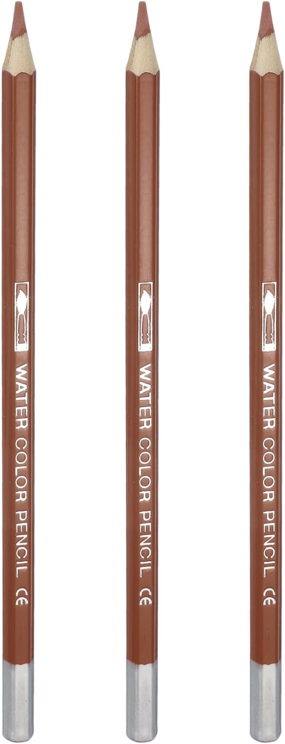 PATIKIL Watercolor Pencils, Dark Coffee Color Pencil Set Sketch Coloring Drawing Colored Pencils Bulk Artist Drawing Supplies for Adult Coloring Book Blending, 3 Pcs