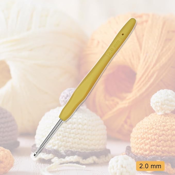 Small Size Crochet Hook Lace Crochet Needle QLRFFLJOY 2.0mm Crochet Hook Embroidery Thread Knitting Weaving Tool DIY Lace Yarn Crochet Needles (2.0 mm)