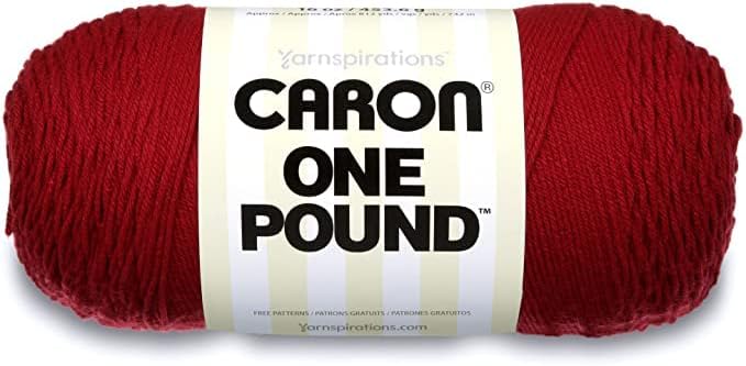 Caron One Pound Claret Yarn - 2 Pack of 454g/16oz - Acrylic - 4 Medium (Worsted) - 812 Yards - Knitting/Crochet