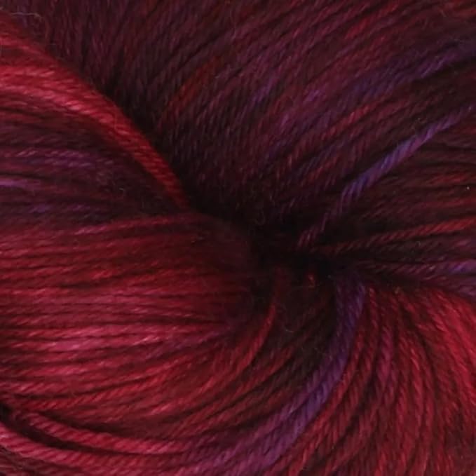 KnitPro Symfonie Fingering Weight Hand Dyed Variegated Yarn Skein | Extra Fine Merino Wool & Polyamide Blend for Knitting & Crocheting, Oeko-TEX Certified 400m, 100g | Terra Valentine