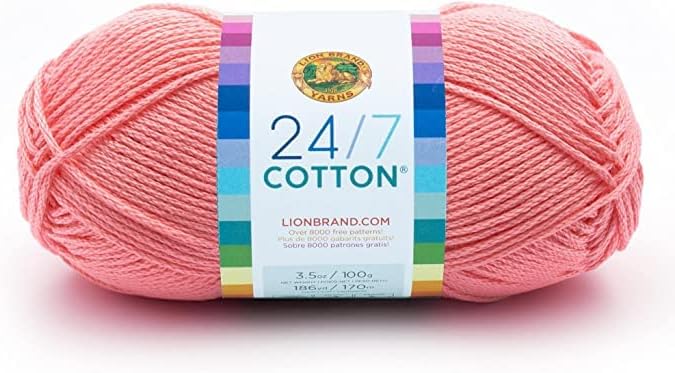 Lion Brand Yarn - 24/7 Cotton - 6 Skein Assortment (Jelly Beans)
