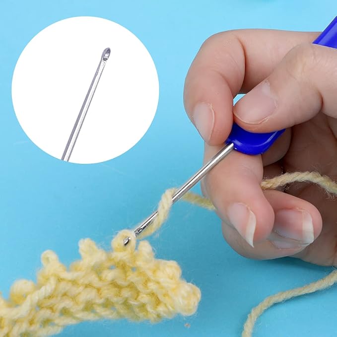JUPEAN Complete Knitting Accessories, Knitting Supplies Kit with Stitch Markers Plastic Sewing Needles Cable Needles for Sewing and Weaving