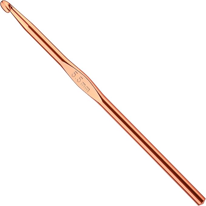 5.5mm Aluminum Crochet Hook, Smooth Crochet Needles, Knitting Needles for Yarn Craft, Great Handmade DIY Present for Friends, Random Color