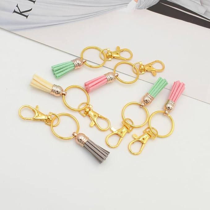 60 Pcs Premium Gold Swivel Clasps Lanyard Snap Hooks with Key Rings, Key Chain Clip Hooks Lobster Claw Clasps for Keychain Clip Lanyard, Jewelry Making, DIY Crafts
