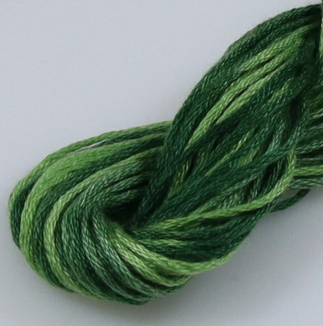 KCS Big skeins of 25 Meters Size 25 Color Variegated Cross Stitch Stranded Threads,6 skeins,4045