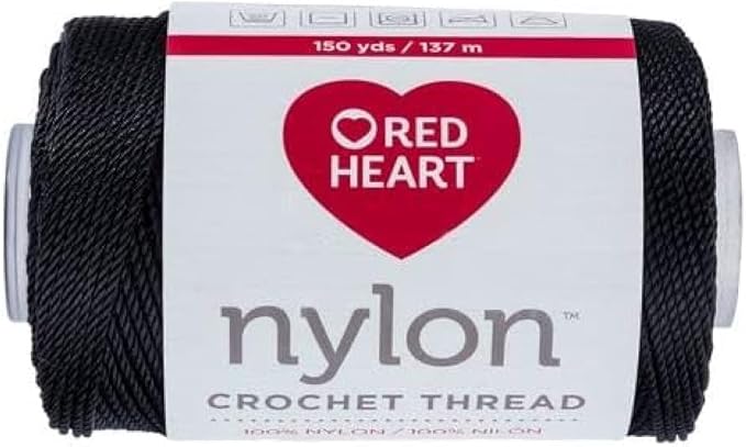 Red Heart Crochet Thread Black Crochet - 1 Pack of 0 - Nylon - Size 18-150 Yards - Knitting/Crochet