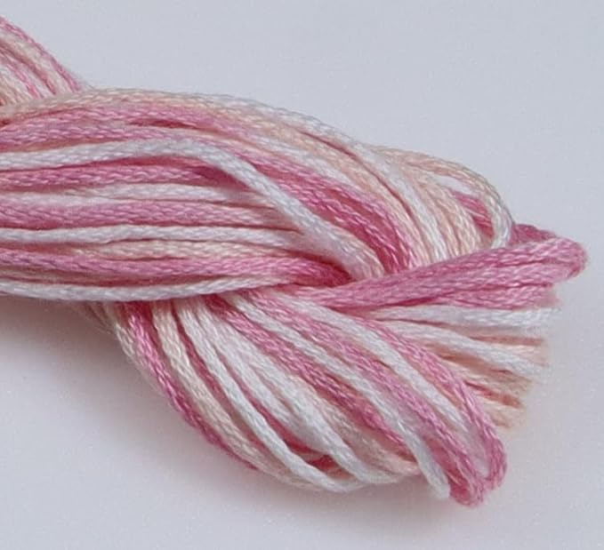 KCS Big skeins of 25 Meters Size 25 Color Variegated Cross Stitch Stranded Threads,6 skeins,4170