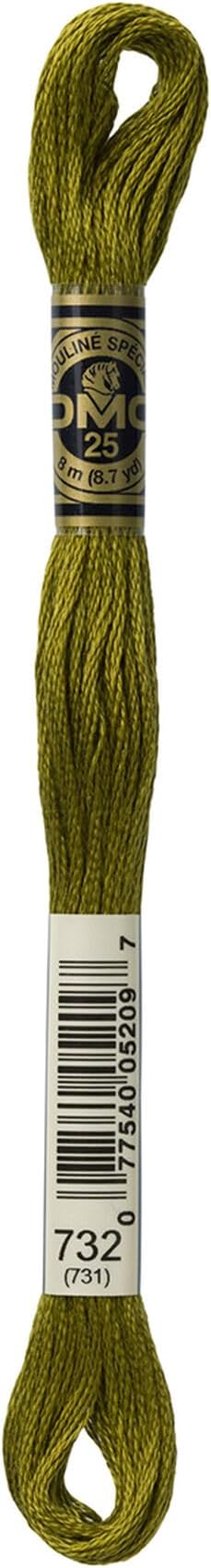 Generic DMC 6-Strand Embroidery Cotton Bundle - Olive Green Color Family - 5 Skeins of Thread - 8.7yd Skeins