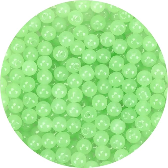 Light Green Glass Beads for Crafts– Bright Color 8mm Crystal Glass Beads for Bracelets, Necklace & DIY Crafts