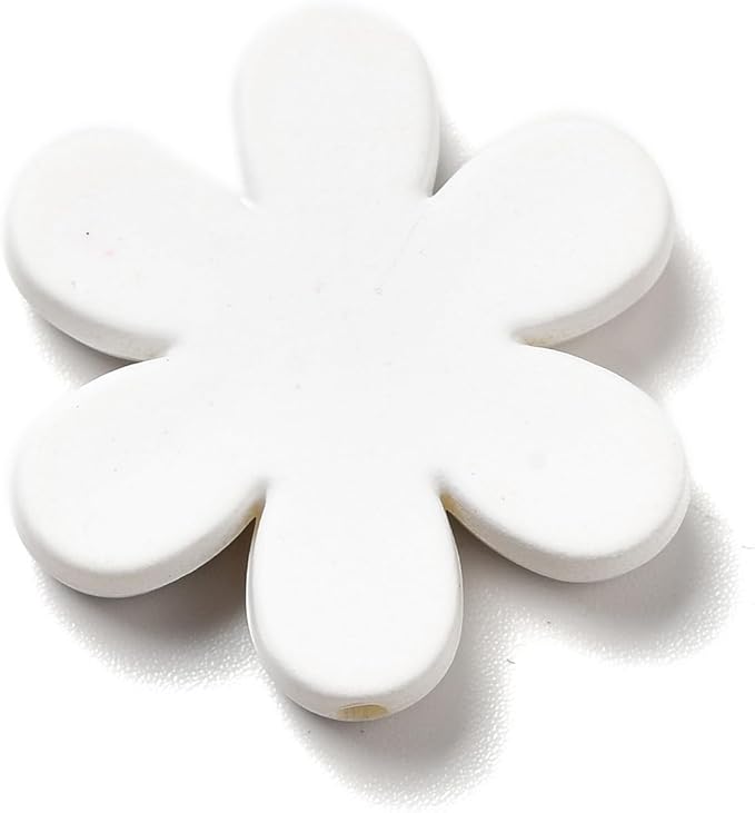 Ipotkitt 20 Pcs Opaque Acrylic Snowflake Beads with Enamel Random Color Snowflake Shaped Beads Flower Plastic Spacer Loose Beads for DIY Jewelry Making