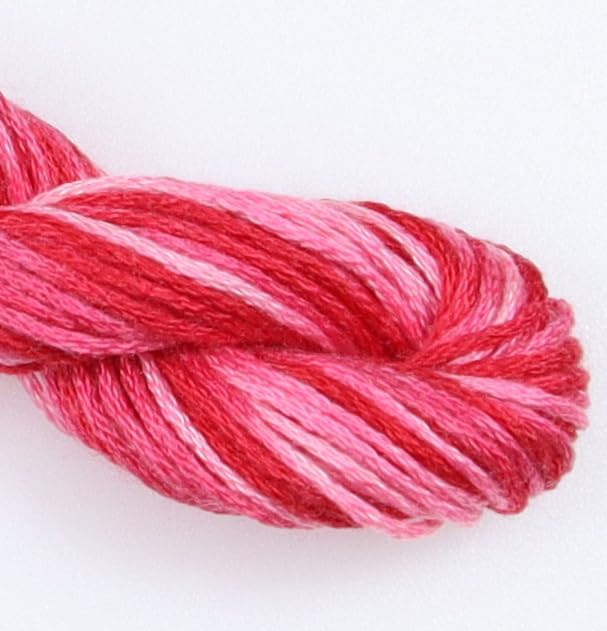 KCS Big skeins of 25 Meters Size 25 Color Variegated Cross Stitch Stranded Threads,6 skeins,107