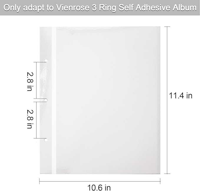 Vienrose Photo Album Self Adhesive Scrapbook Refill Pages for 12x12 in Photo Album