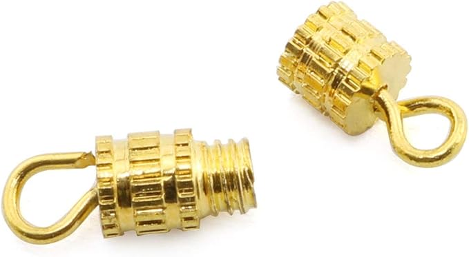 Barrel Screw Clasps 50PCS Gold Screw Barrel Jewelry Necklace Bracelet Clasps Connectors 4x13.5mm
