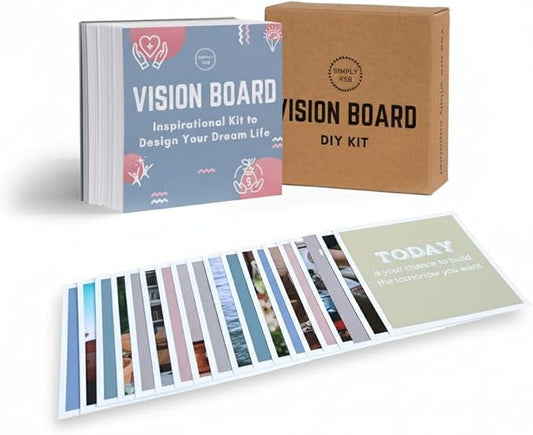 SIMPLY RSB The Ultimate Vision Board Kit and Inspirational Gift | 100 Motivational Cards, Complete Wall Decor Accessories (Cards Only)