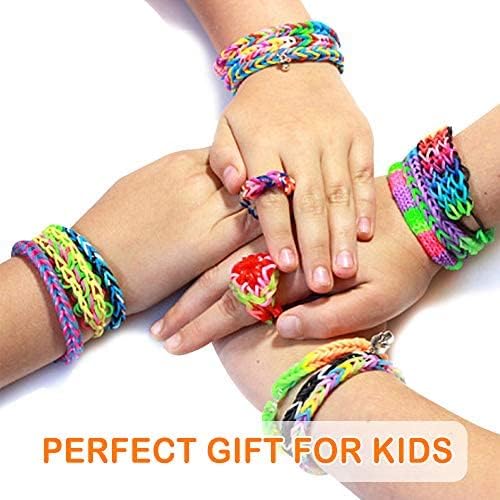 6000-Pack Rubber Loom Bands Making Kit,50PCS S-Clips10-Hooks,Colorful Rubber Bands Refill Kits for Weaving DIY Crafting Gift (Light Purple)