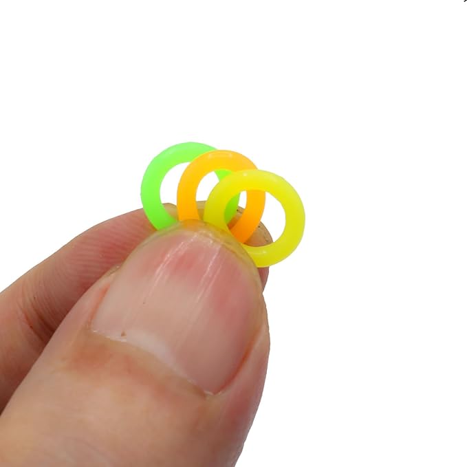 ZXUEZHENG 150 Pack Elasticity Silicone Soft Stitch Ring Markers for Knitting Crochet Etc, (Small Size for Needle Sizes 0-8, Orange, Yellow, Green)