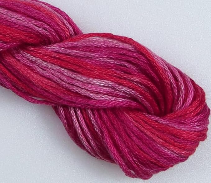 KCS Big skeins of 25 Meters Size 25 Color Variegated Cross Stitch Stranded Threads,6 skeins,4200