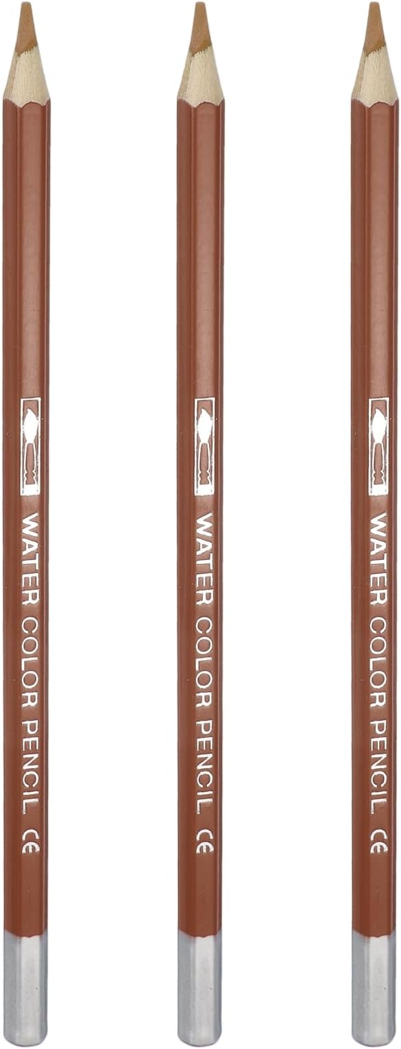 PATIKIL Watercolor Pencils,Brown Color Pencil Set Sketch Coloring Drawing Colored Pencils Bulk Artist Drawing Supplies for Adult Coloring Book Blending, 3 Pcs