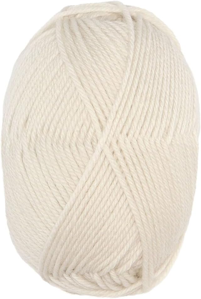 100% Pure Wool Yarn Superwash Set of 3 Skeins (150 Grams) DK Weight - Sourced Directly from Peru - Heavenly Soft and Perfect for Knitting and Crocheting (Alabaster White)