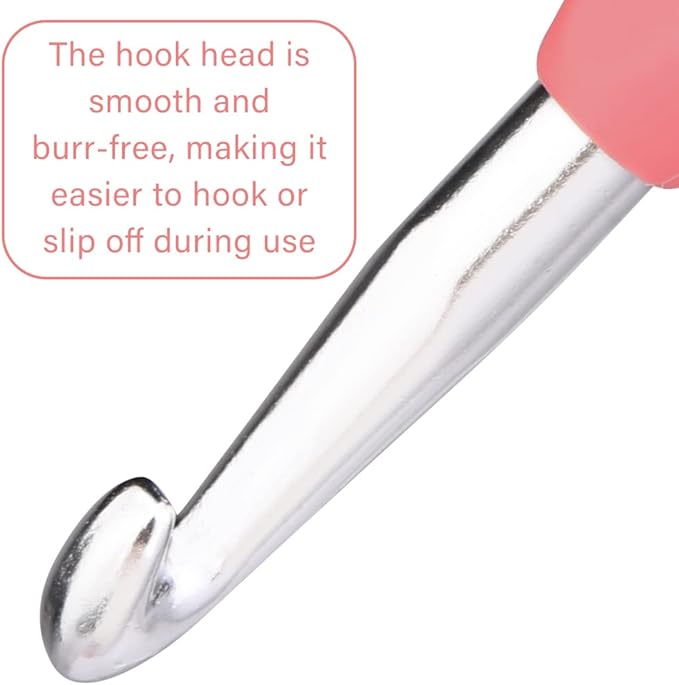 8 mm Crochet Hook, Ergonomic Handle for Arthritic Hands, Extra Long  Knitting Needles for Beginners and Crocheting Yarn (8 mm)