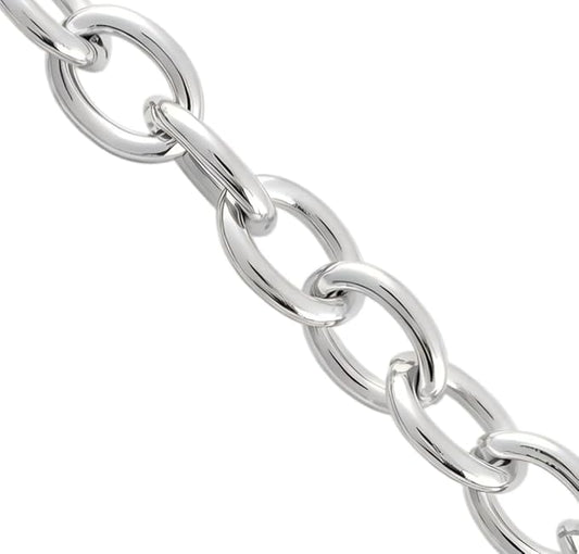 Coiris 6.6 Feet Stainless Steel Cable Chain for Jewelry Making Bulk, 8.5mm Soldered Link Chain Spool for DIY Necklaces Bracelets Crafts, Anti-Tarnish Metal Chain Roll (No Clasps Included)