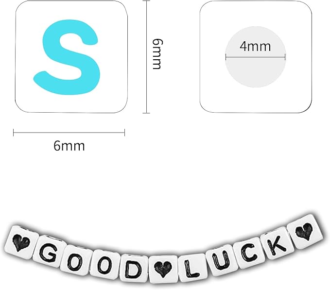 1400pcs letter beads, 6x6 mm acrylic alphabet beads, beads for jewelry and bracelet making, in 28 grid box (white and colorful)