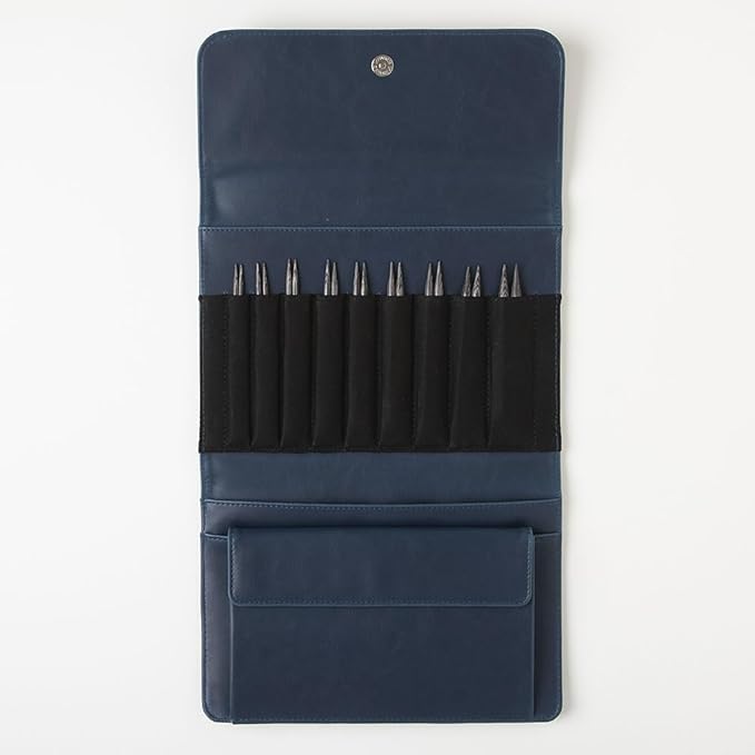 Knit Picks Resilience Premium Wood Interchangeable Knitting Needle Set with Case and Stitch Markers (Obsidian Resilience)