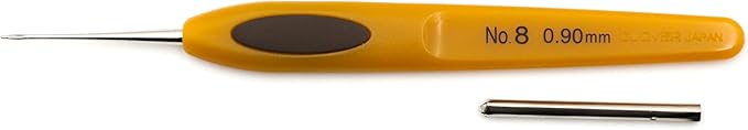 Clover 1024 Soft Touch Steel Crochet Hooks, No. 8/0.90mm