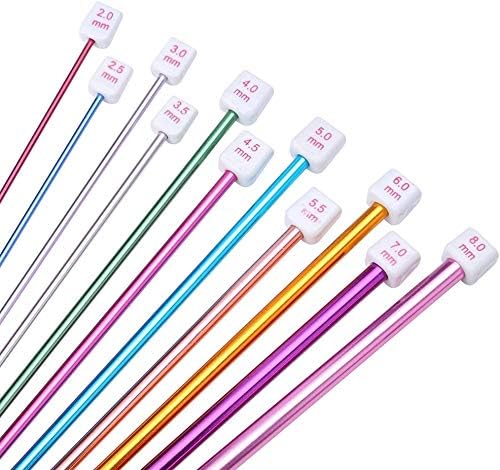 Tunisian Crochet Hooks Set Afghan Crochet Hooks Aluminum Needles Tools for Beginners+ Burable Cloth Case 11-Pack