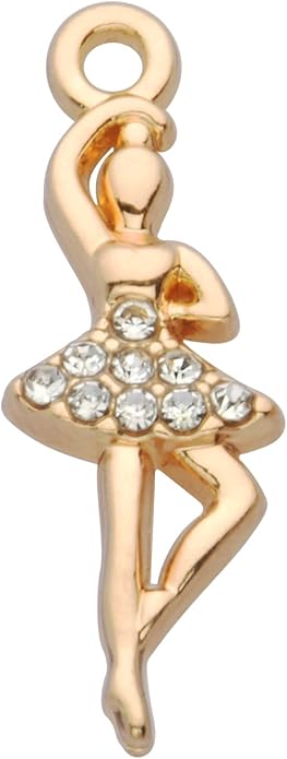 Pack of 20 Rhinestone Charms Gold Plated Pendants Pave Crystal Accessories for Necklace Bracelet Jewelry Making DIY Crafting
