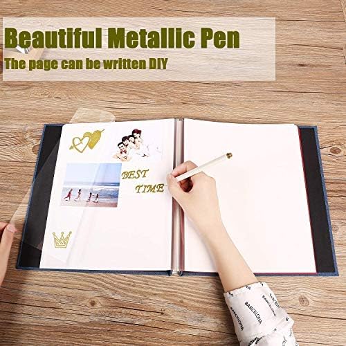 Vienrose Large Photo Album Self Adhesive for 4x6 5x7 8x10 Pictures Scrapbook Album DIY Scrap Book 40 Sticky Pages with A Metallic Pen Grassgreen