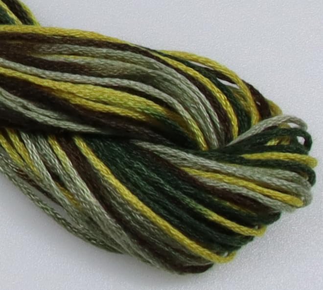 KCS Big skeins of 25 Meters Size 25 Color Variegated Cross Stitch Stranded Threads,6 skeins,4521