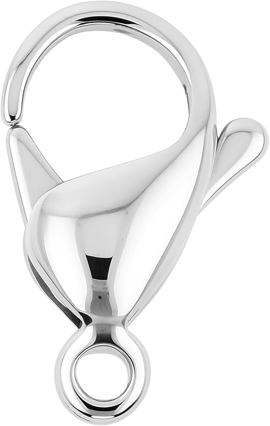 Mandala Crafts 17mm Stainless Steel Lobster Clasps for Jewelry Making - 50 PCs SS Lobster Claw Clasps with Jump Rings Jewelry Findings Kit for Necklaces Bracelets Charms Fasteners