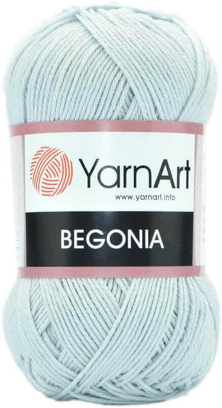 Yarnart Begonia, 100% Mercerized Cotton, 1.76 Oz (50g) / 185 Yrds (169m) Fine Sport: 2, amigurumi Yarn, Summer Yarn (54462)
