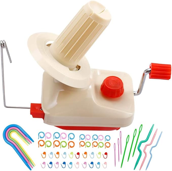 BUTUZE Yarn Winder, Ball Winder for Crocheting, Manual Yarn Ball Winder, Quick Install Efficient Yarn Ball Maker Tool for Crafting Enthusiasts